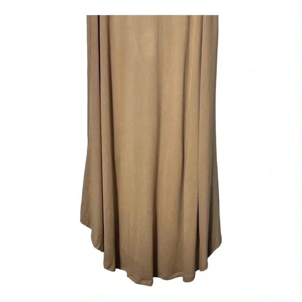 1907. NINEXIS FAUX WRAP MIDI LENGTH SKIRT SIZE X-LARGE COGNAC IN COLOR STRETCHY - Picture 11 of 11